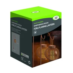 SMART GARDEN LED-solspyd Forli, flammeeffekt, 2 stk. sæt, 93 cm, IP44