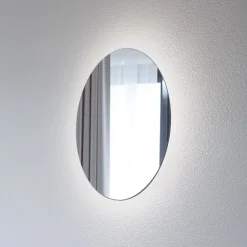 LED-spejl Ring L, Ø 39 cm, glas, varmhvid^Nowodvorski Lighting Hot