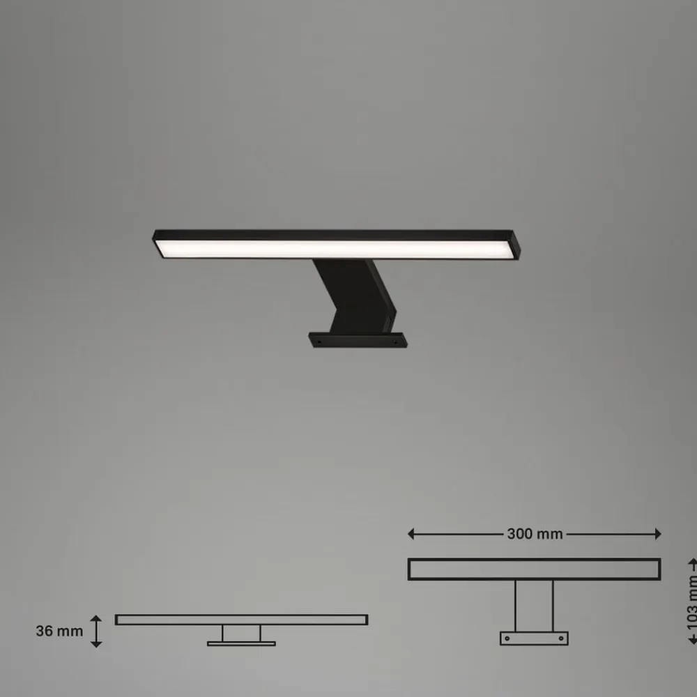 Briloner LED-spejlbelysning Dun Brilo, IP44, bredde 30 cm