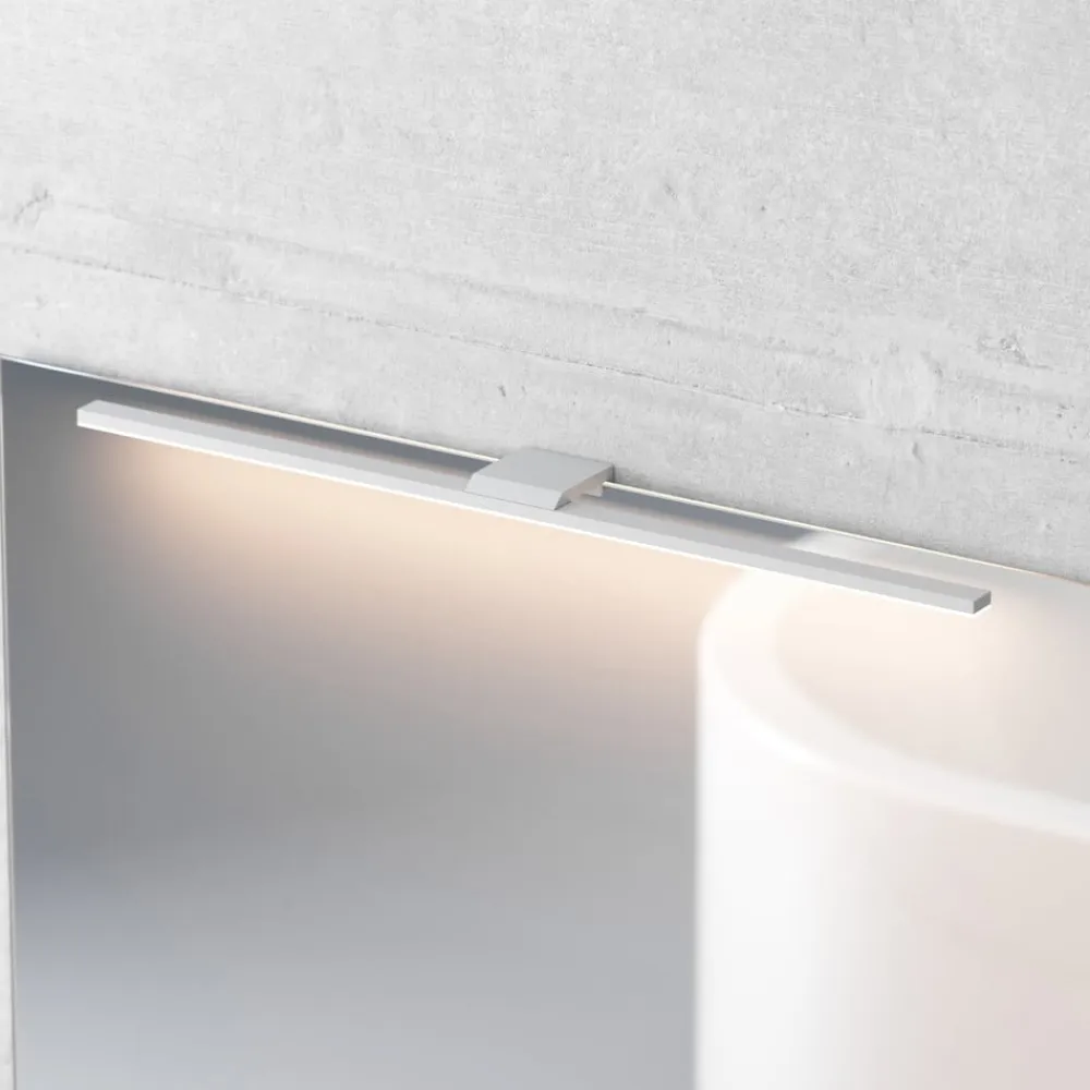 MCJ LED-spejlbelysning Triga, IP44, hvid, 60 cm, 4.000K