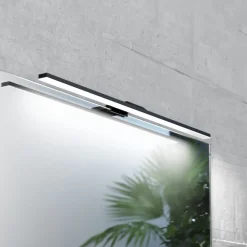 MCJ Væg- Og Spejllamper|Væglamper>LED-spejlbelysning Triga IP44 sort 60 cm, 3.000K