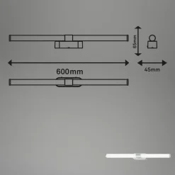 LED-spejllampe 2117014 med IP44, 4.000 K^Briloner Best