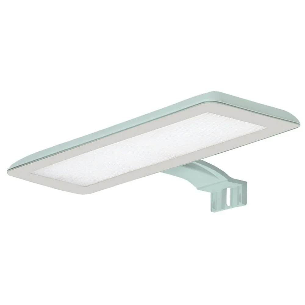 LED-spejllampe Nikita, akvamaring/stålgrå^Ebir New