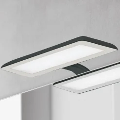 Ebir LED-spejllampe Nikita, sort/stålgrå