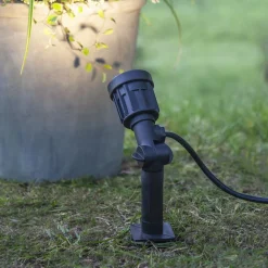 LED-spot med jordspyd 418-92-1, sort plast, drejelig^STAR TRADING Best