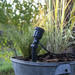 LED-spot med jordspyd 418-92-1, sort plast, drejelig^STAR TRADING Best