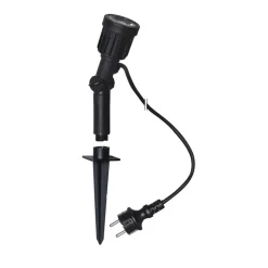 LED-spot med jordspyd 418-92-1, sort plast, drejelig^STAR TRADING Best