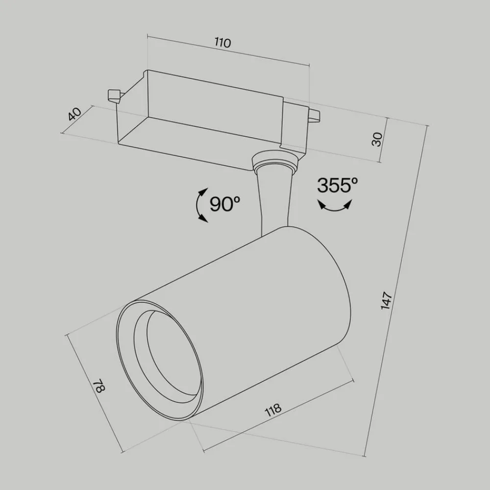 Maytoni LED-spotlight Vuoro Unity, sort, 4.000 K, 10 W, 1-faset