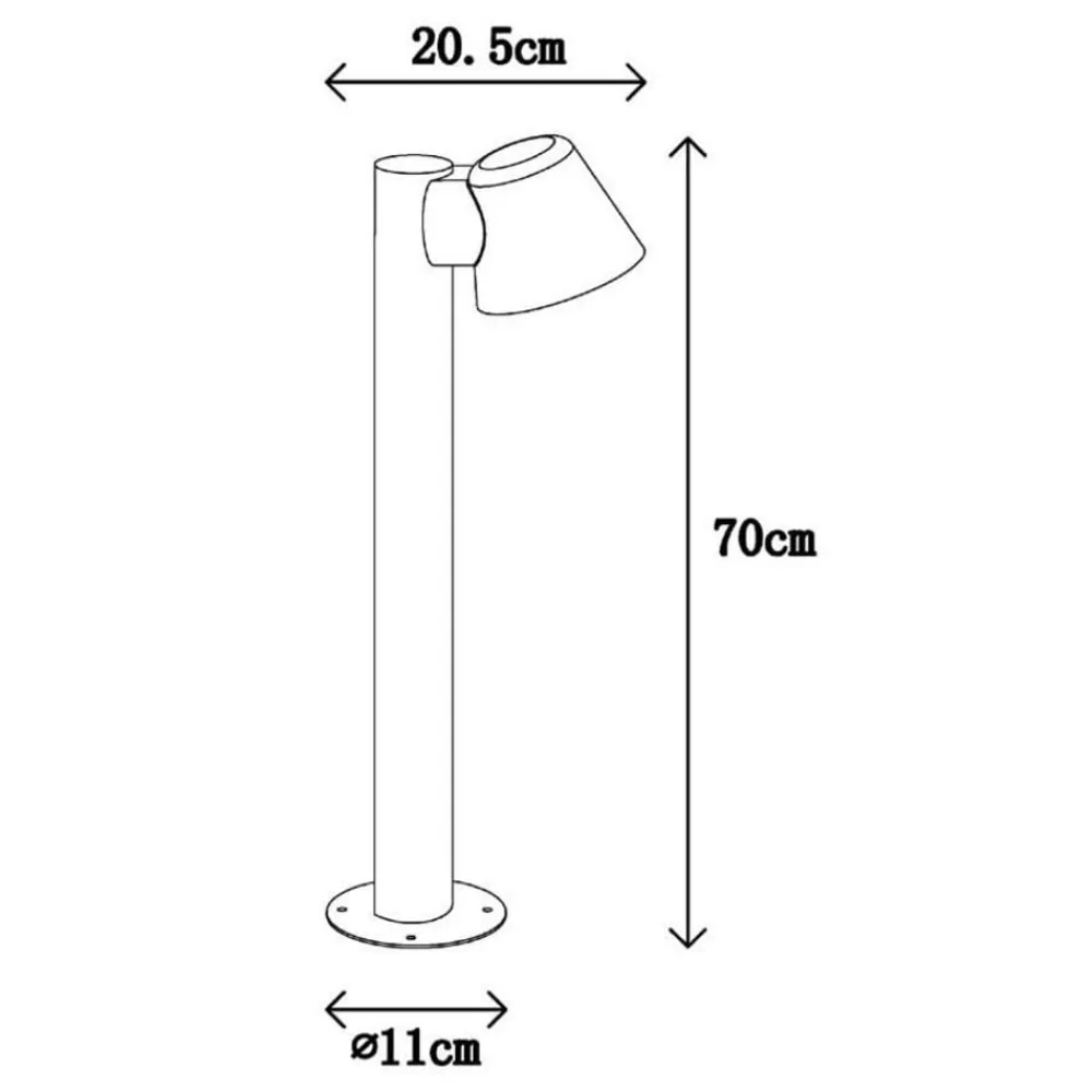Lucide Gadebelysning>LED-stibelysning Dingo GU10 antracit