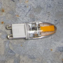 LED-stiftsokkelpære, G9, 1,8 W, klar, 2.800 K, dæmpbar, 200 lm^STAR TRADING Outlet