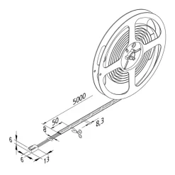 Hera Led Strips>LED-strip Basic-Tape S, IP54, 4.000K, længde 500 cm