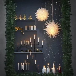 STAR TRADING LED-strip beige 15 cm ægte voks batteridrevet