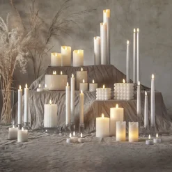 STAR TRADING LED-strip hvid 15 cm ægte voks batteridrevet