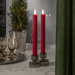 LED-strip, rød, 25 cm, voks, batteri sæt med 2 stk^STAR TRADING Discount