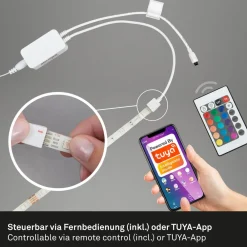 Briloner LED-stripe med RGB, WiFi, 500 cm m. fjernbetjening