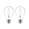 LED-trådpære E27 sæt med 2 stk. 7W 806 lm klar 2.700K^Lindby Outlet