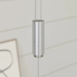 Lucande LED-træpendellampe Karinja med lysdæmper, natur