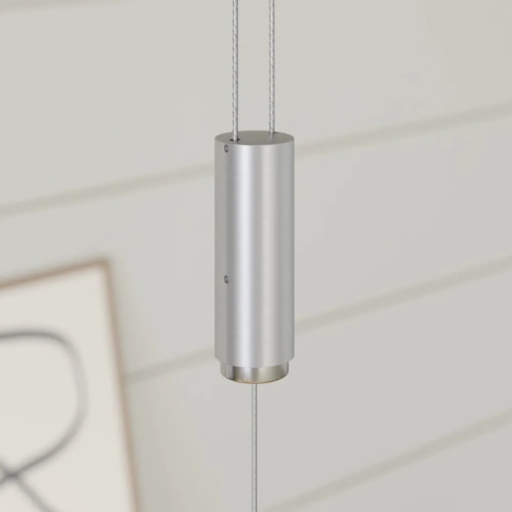 Lucande LED-træpendellampe Karinja med lysdæmper, natur