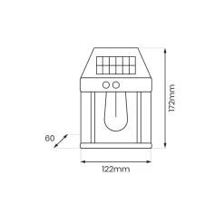 Milagro Lighting LED-udendørs væglampe Filo, plast, sort, IP44