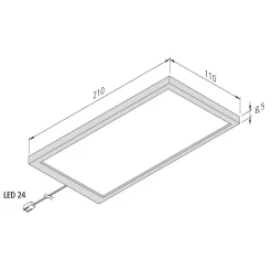 Hera LED-underskabsbelysning Dynamic LED Sky, sort, 21 cm, CCT