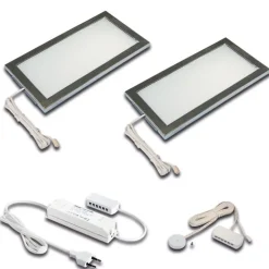 Hera LED-underskabsbelysning Sky Dæmper 2 stk. 3.000K stål