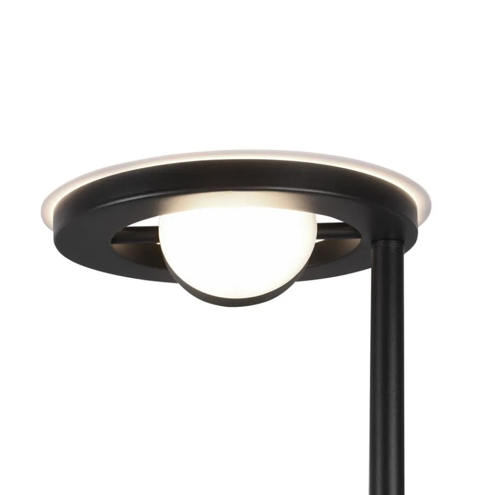 Trio Lighting Gulvlamper>LED-uplight Barrie med læselampe, sort mat