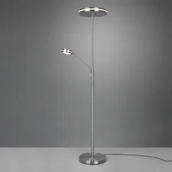 Trio Lighting LED-uplight Franklin, læselampe, nikkel mat