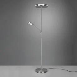 Trio Lighting LED-uplight Franklin, læselampe, nikkel mat