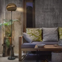 gulvlampe Ball højde 116 cm, brun, bølgepap, E27^LEDVANCE Best