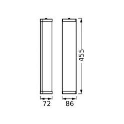 LEDVANCE Klassisk badeværelsescylinder 45,5 cm krom