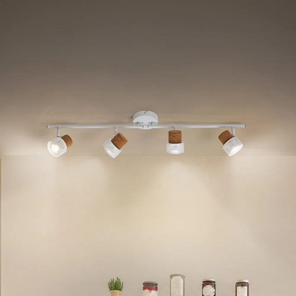 LEDVANCE LED loftspot Cork, GU10, 4-lys, dæmpbar, hvid
