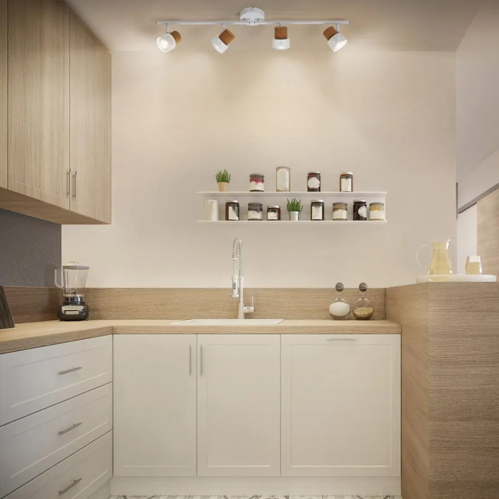 LEDVANCE LED loftspot Cork, GU10, 4-lys, dæmpbar, hvid