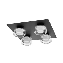 LED-loftlampe Orbis Flame, sort, 4 lyskilder, IP44^LEDVANCE Clearance