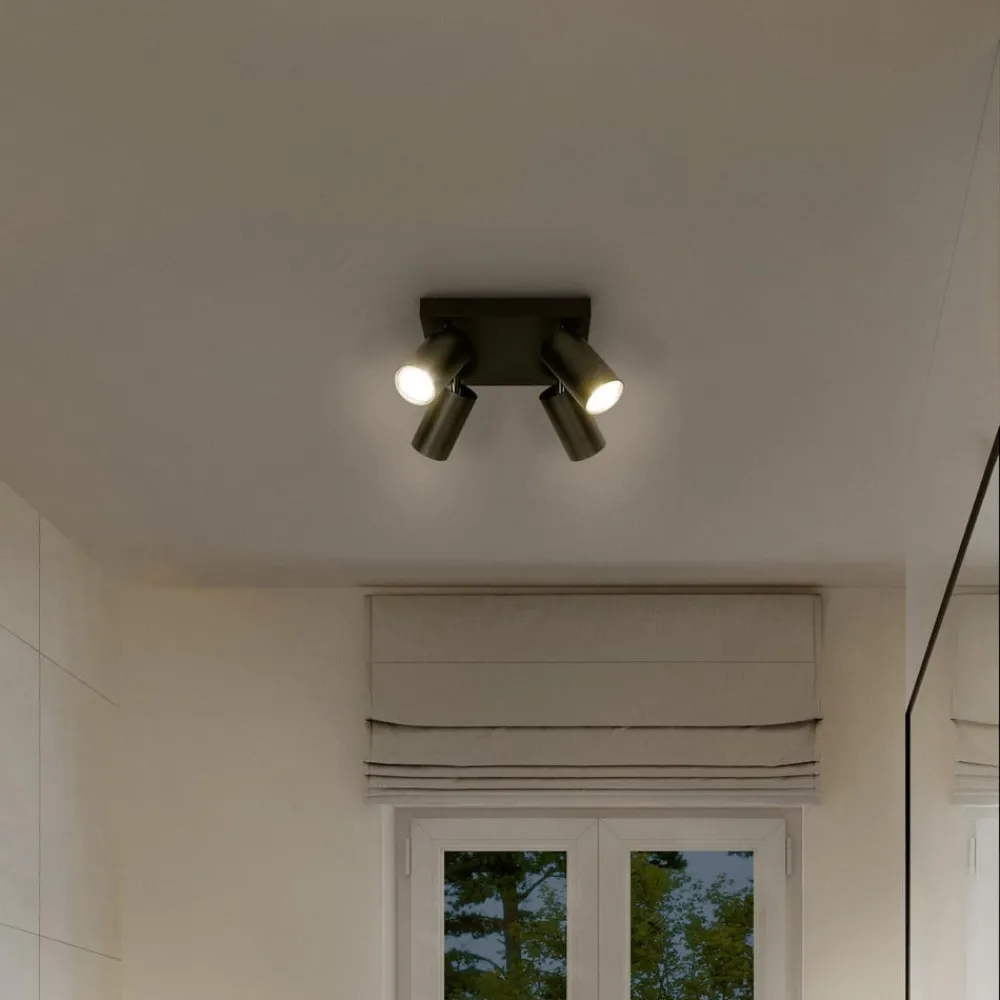 LED-spot Octagon dæmpbar, 4-lys firkantet sort^LEDVANCE New