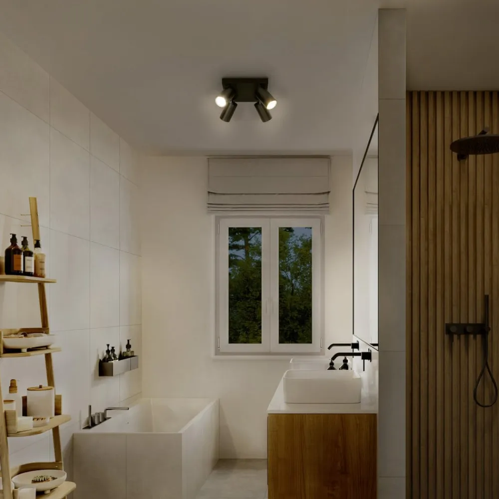 LED-spot Octagon dæmpbar, 4-lys firkantet sort^LEDVANCE New