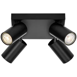LED-spot Octagon dæmpbar, 4-lys firkantet sort^LEDVANCE New