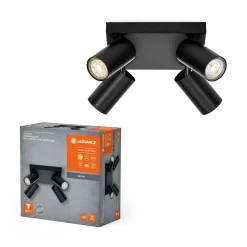 LED-spot Octagon dæmpbar, 4-lys firkantet sort^LEDVANCE New