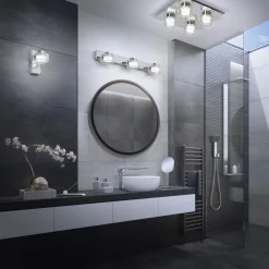 LEDVANCE LED-væglampe Orbis Flame, 3 lyskilder, krom, IP44