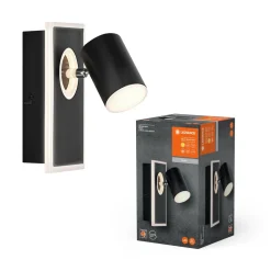 Mars LED-vægspot, 2-lys, 1 spot, sort^LEDVANCE