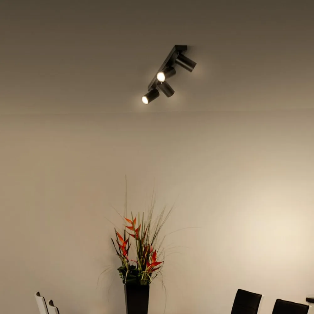 Octagon LED-spotlight, sort, metal, 60 cm, GU10^LEDVANCE Best