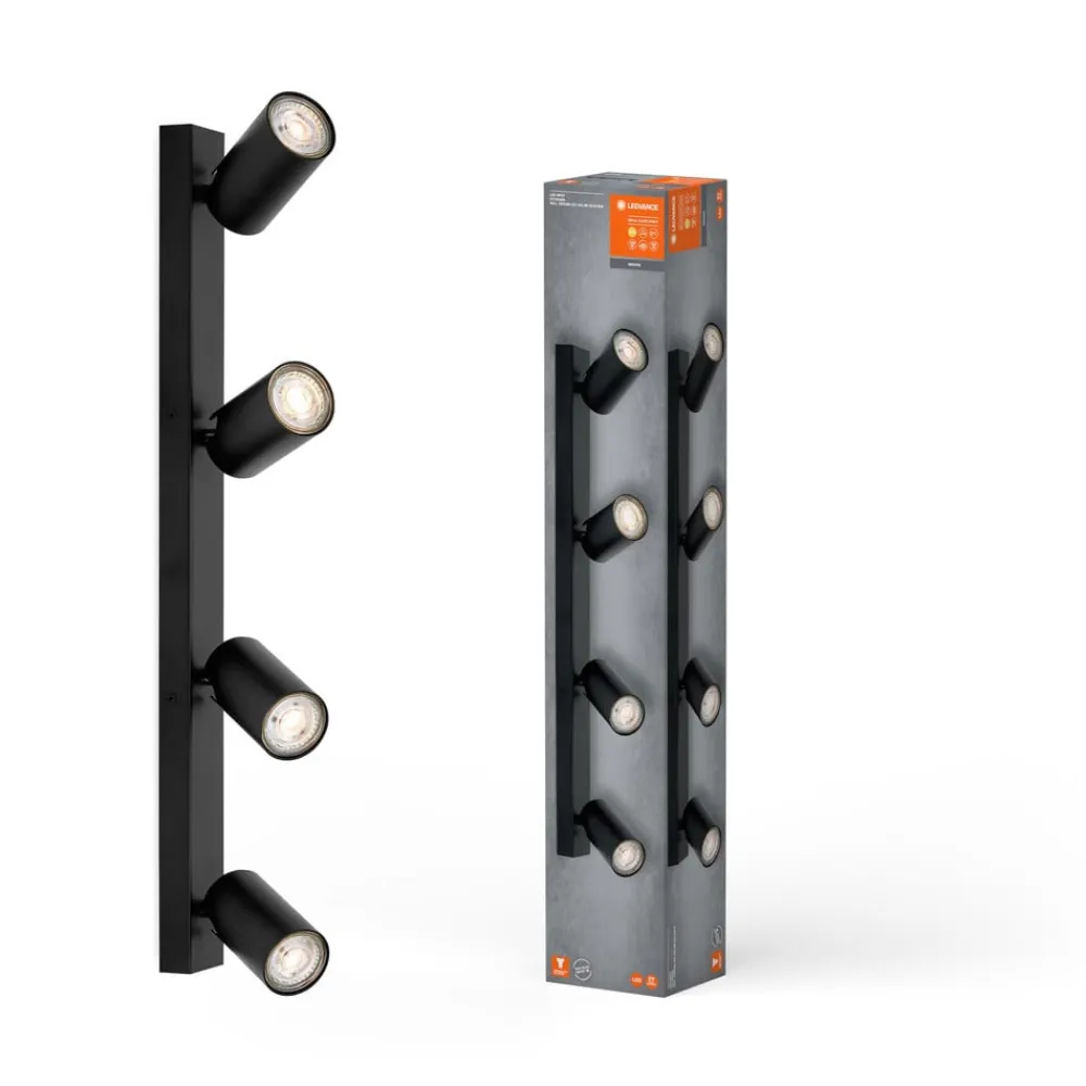 Octagon LED-spotlight, sort, metal, 60 cm, GU10^LEDVANCE Best