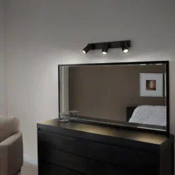 Octagon LED-spotlight, dæmpbar, tre pærer, sort^LEDVANCE Best