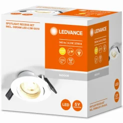 LEDVANCE Recess Twistlock lampe IP20 hvid