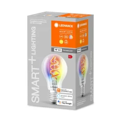 LEDVANCE SMART+ Dæmpbar Led-Pære|Filament Pære>WiFi E27 4,5W Classic klar RGB 827