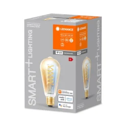 LEDVANCE SMART+ Dæmpbar Led-Pære|Filament Pære>WiFi E27 8W Edison guld 822-850