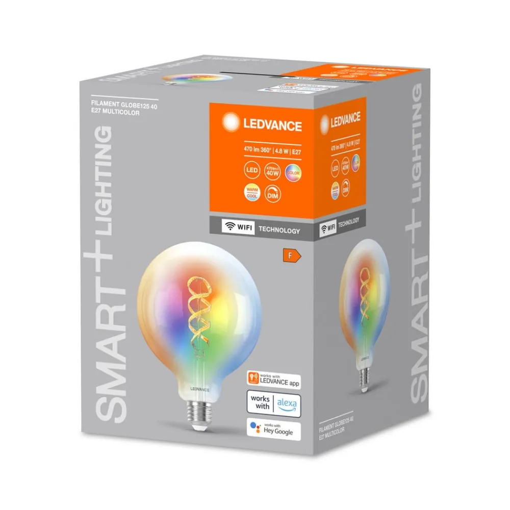 WiFi E27 4,8W klar G125 RGB CCT^LEDVANCE SMART+ Online