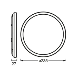 LEDVANCE SMART+ WiFi Orbis Ultra Slim Baggrundsbelysning, Ø24cm sort
