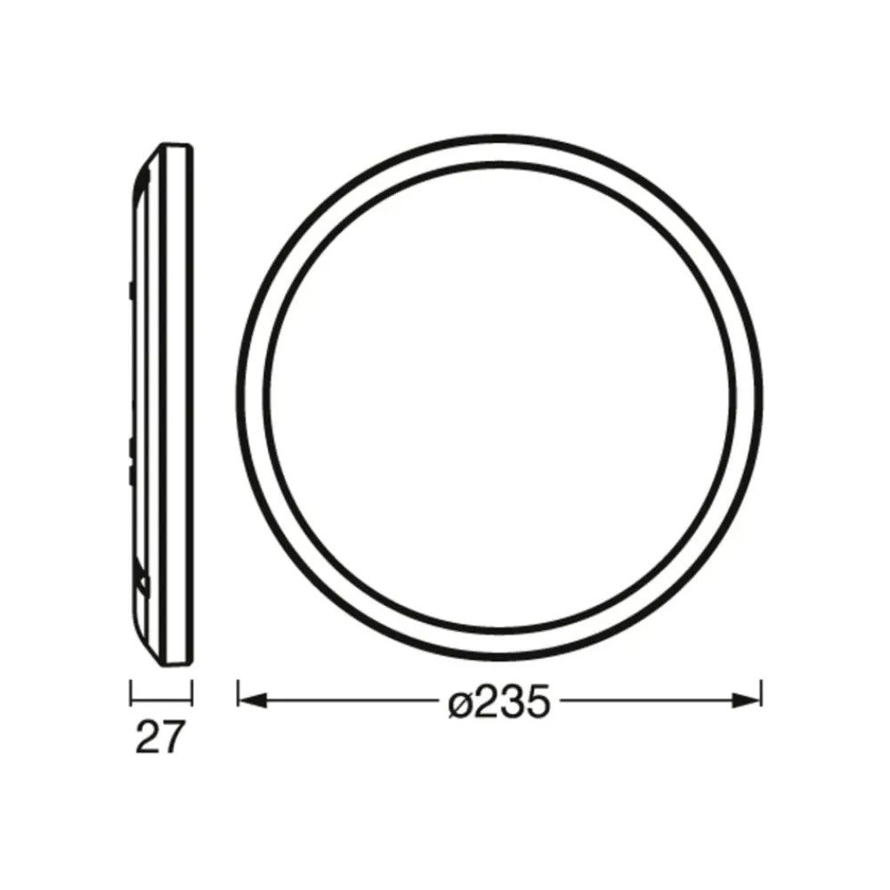 LEDVANCE SMART+ WiFi Orbis Ultra Slim Baggrundsbelysning, Ø24cm sort