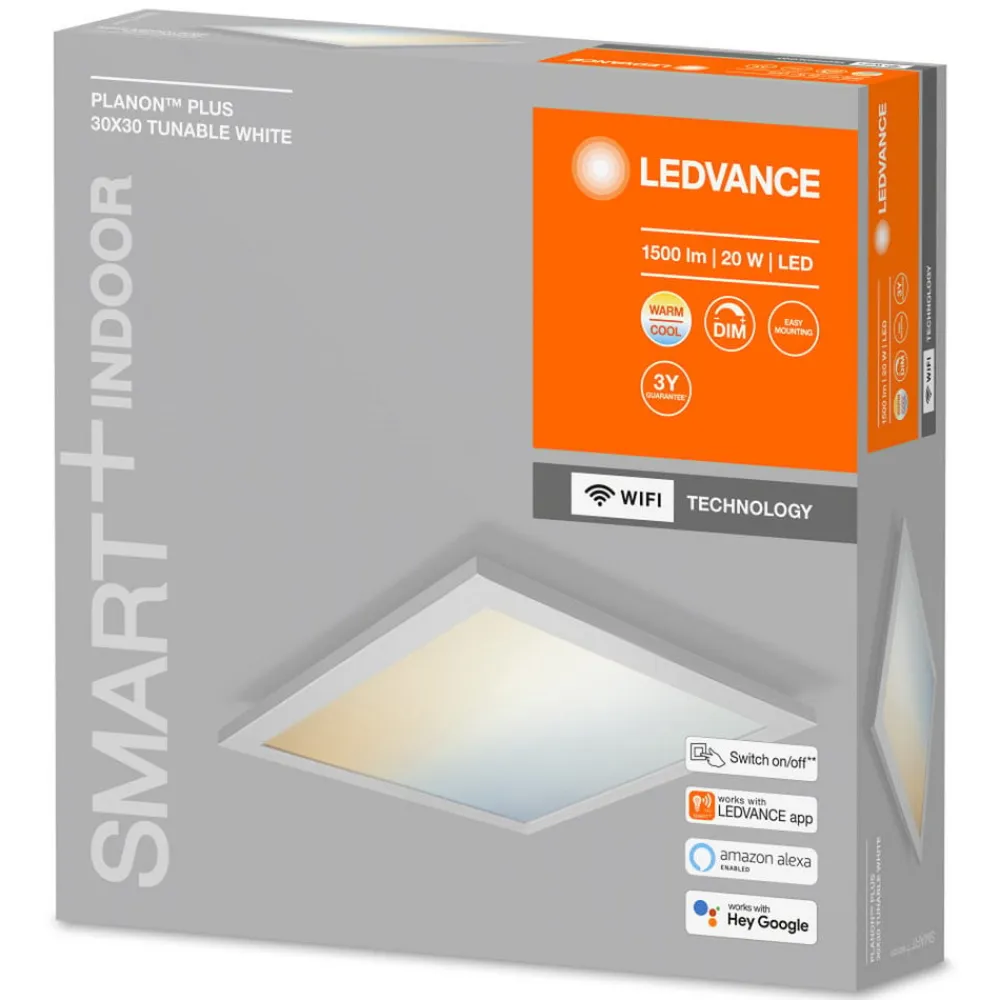 LEDVANCE SMART+ WiFi Planon Plus, CCT, 30 x 30 cm