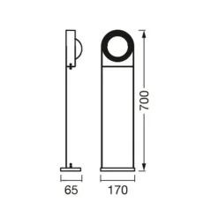 WiFi Swing Round LED-gadelampe^LEDVANCE SMART+